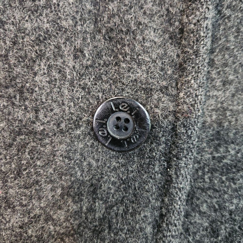 Vintage LEI Womens Charcoal Gray 100% Wool Double Breasted Pea Coat Size Medium - Picture 5 of 10